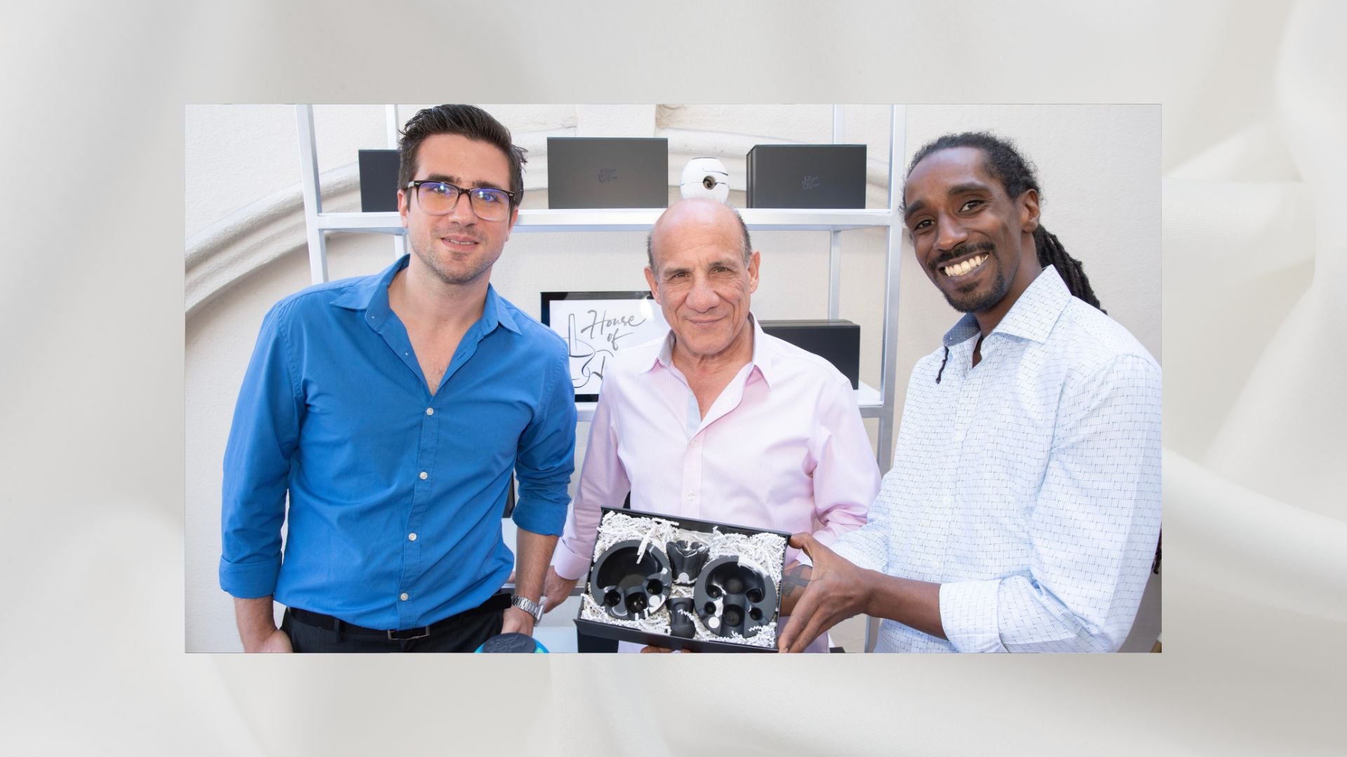 Paul Ben Victor with Douser Gift Set at Emmys